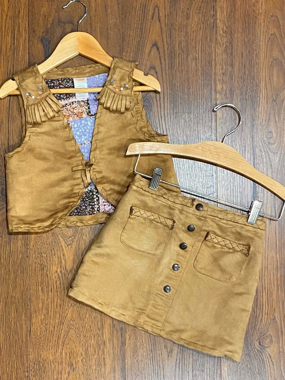 Gymboree Girls’ Light Blue and Brown Cowgirl Western 4-Piece Set Size 5T/6